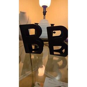 Vintage Ikea Billy Bookends set of two Black "B's"